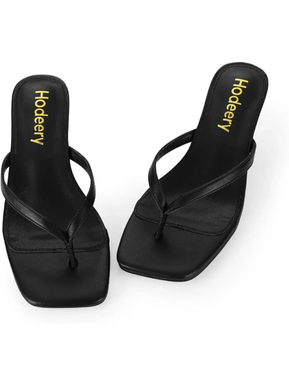 Chic Women's Open Toe Kitten Heel Thong Sandals - 2.5